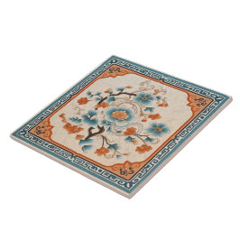 Orange av traditionell China, Bläck, del 6 Kakelplatta