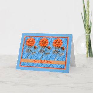 Orange av vänskap Note Card och Blue Kort