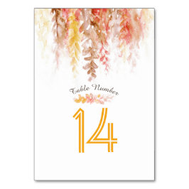 Orange av vindruvor, brunt vattenfärgsfall bordsnummer