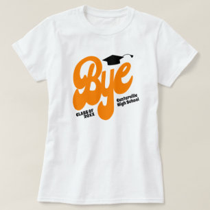 Orange Avskedsstudent mössa Senior T Shirt