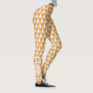 Orange Awareness Ribbon Angel Anpassningsbar Ord L Leggings