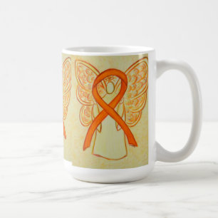 Orange Awareness Ribbon Angel Art Mugg