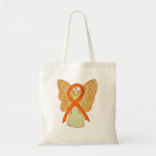 Orange Awareness Ribbon Anpassningsbar Art Tote Ba Tygkasse