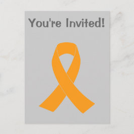 Orange Awareness Ribbon - Leukemi, MS Inbjudan Vykort