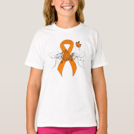 Orange Awareness Ribbon med Butterfly Tee