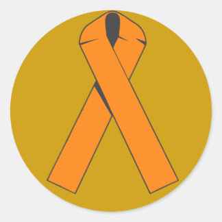 Orange Awareness Ribbon Products Runt Klistermärke