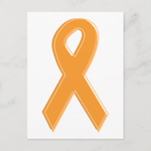 Orange Awareness Ribbon Vykort