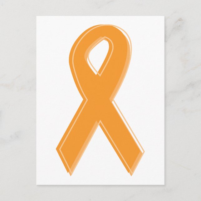 Orange Awareness Ribbon Vykort (Framsida)
