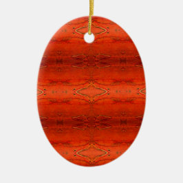 Orange Aztec Mönster Julgransprydnad Keramik