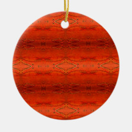 Orange Aztec Mönster Julgransprydnad Keramik