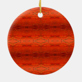 Orange Aztec-mönster Julgransprydnad Keramik