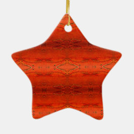 Orange Aztec-mönster Julgransprydnad Keramik