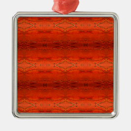 Orange Aztec Mönster Julgransprydnad Metall