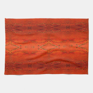 Orange Aztec-mönster Kökshandduk