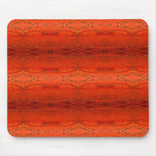 Orange Aztec Mönster Musmatta (Framsidan)