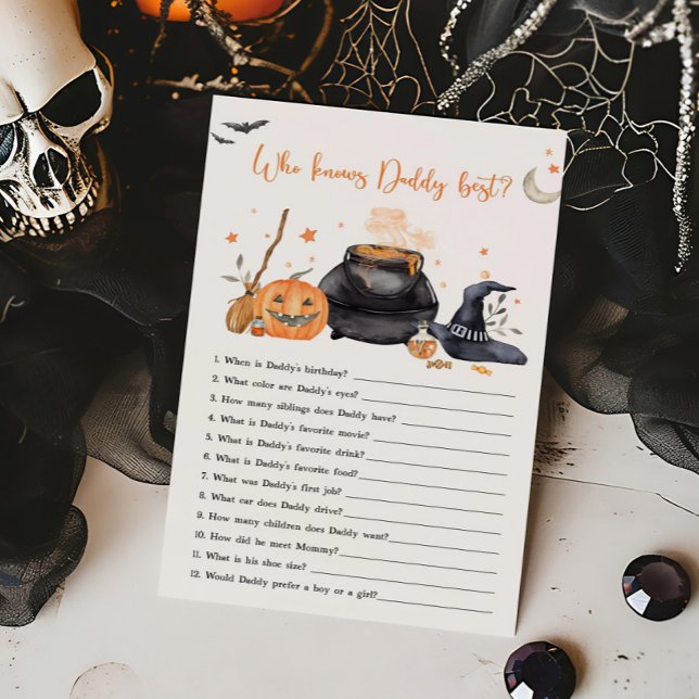 Orange Baby andas Vem känner pappa Best Game (Baby is Brewing Baby Shower Who knows Daddy Best Game)