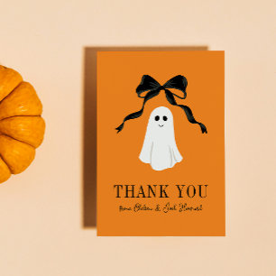 Orange Baby Boo Ghost Halloween Tack Kort