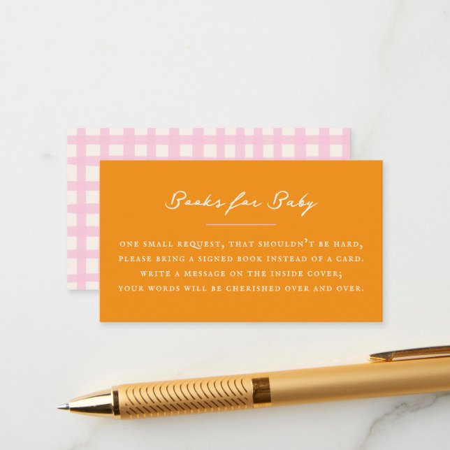 Orange Baby Book Request Tilläggskort (Fram/Back In Situ)