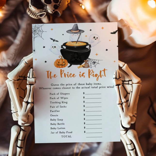 Orange Baby brinner Prist är Höger Game (Baby is Brewing Baby Shower The Price is Right Game)