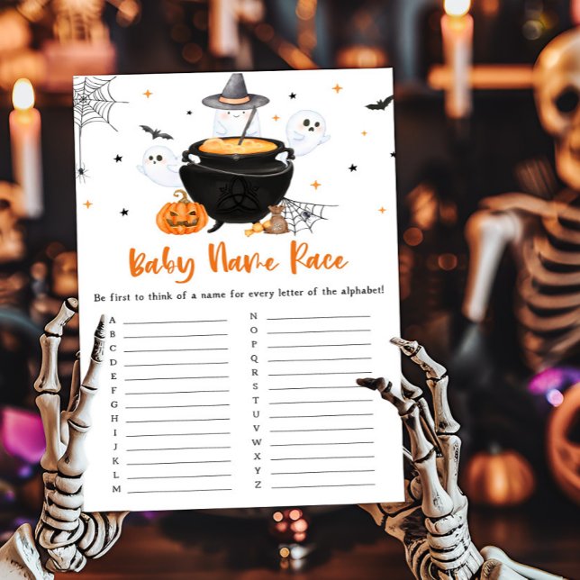 Orange Baby håller på att breda ut sig i Tävlingen (Baby is Brewing Baby Shower Baby Name Race Game)