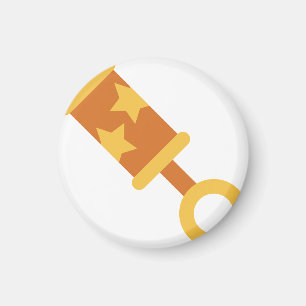 orange baby rattle magnet