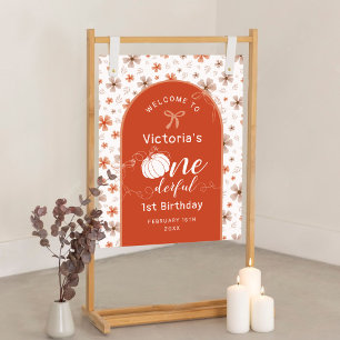 ORANGE BÅGE & VALVBÅGE FALER PUMPA BLOMSTER FÖDELS POSTER
