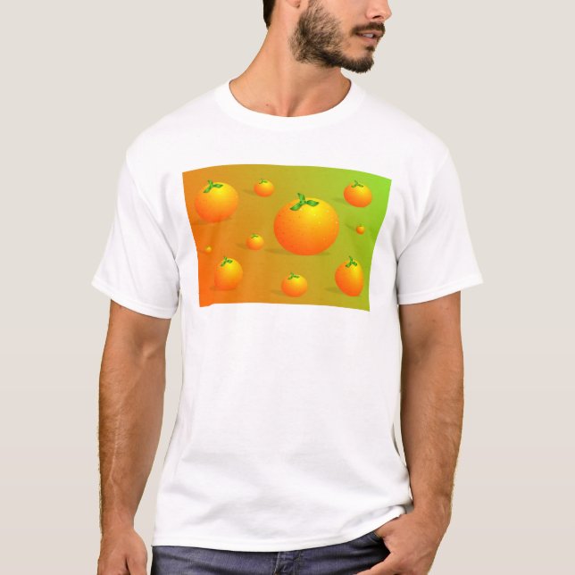 Orange bakgrund t-shirt (Framsida)