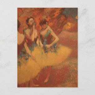 Orange balettdansare Edgar Degas Vykort
