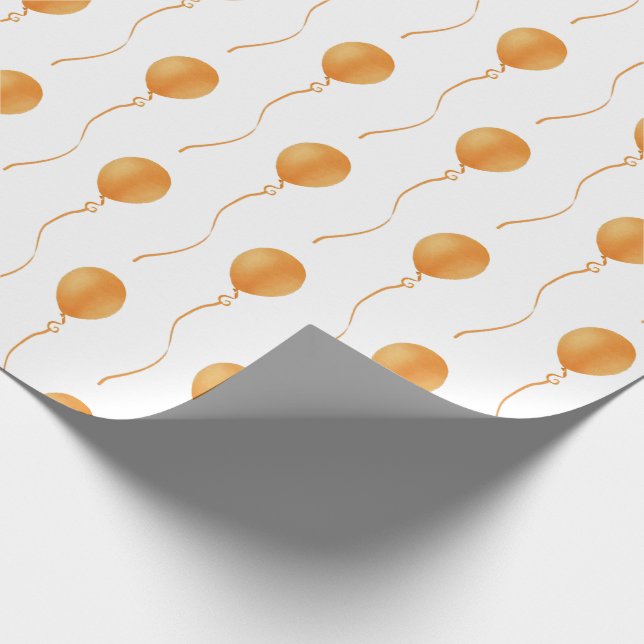Orange balloon Gift Wrapping Paper - Cadeaupapier Presentpapper (Hörn)