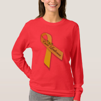 Orange band för botLeukemia med fjärilsskjortan Tee Shirt