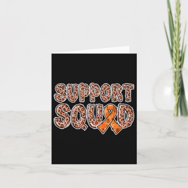 Orange Band Leopard Print Support Squad Crps 1 Kort (Framsida)