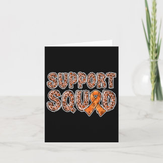 Orange Band Leopard Print Support Squad Crps 1 Kort