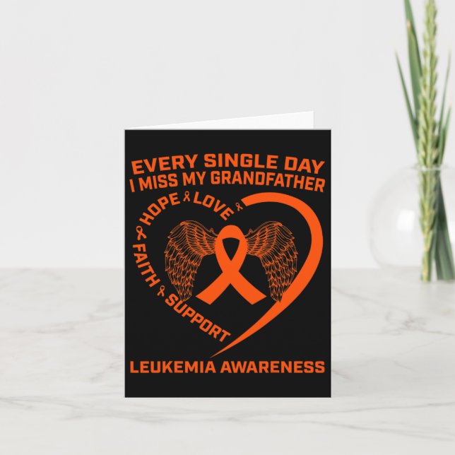 Orange band Leukemi medvetenhet Till minnes av mor Kort (Framsida)