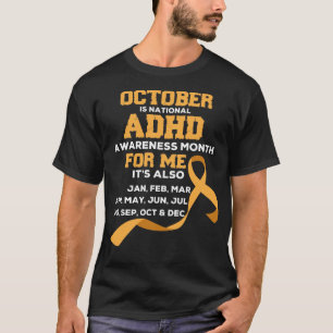 Orange bandmedvetenhet för ADHD-medvetenhetmånad T Shirt