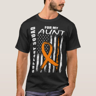 Orange Bandtant Leukemi Medvetenhet Usa Flagga Kan T Shirt