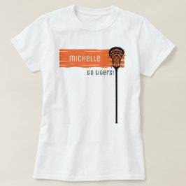 Orange Banner med Lacrosse Stick T Shirt