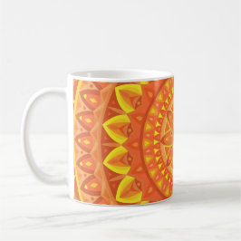 Orange Base Mandala Mugg