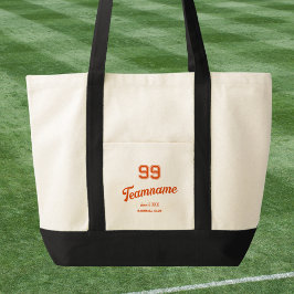 Orange Baseball Anpassningsbar Player-nummer och t Tygkasse