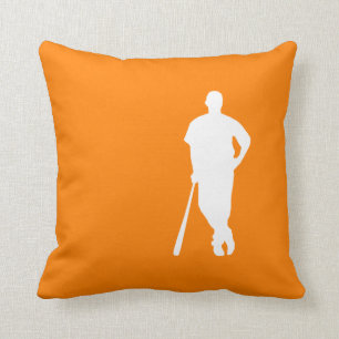 Orange Baseball Kudde
