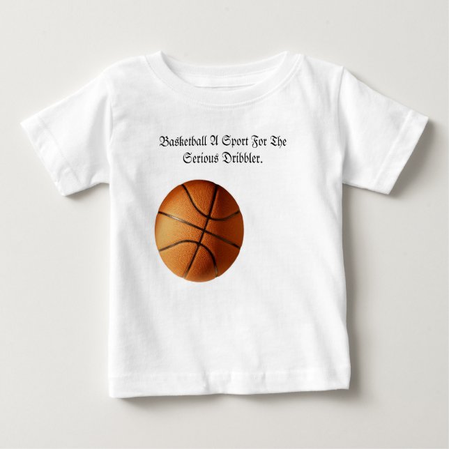 Orange Basketball Serious Dribbler Logotyp T-shirt (Framsida)