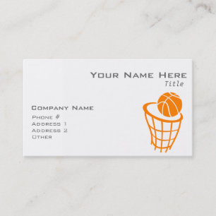 Orange Basketball Visitkort