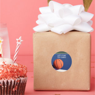 Orange basketboll, klassiskt runda dekal runt klistermärke