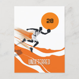 Orange basketboll vykort