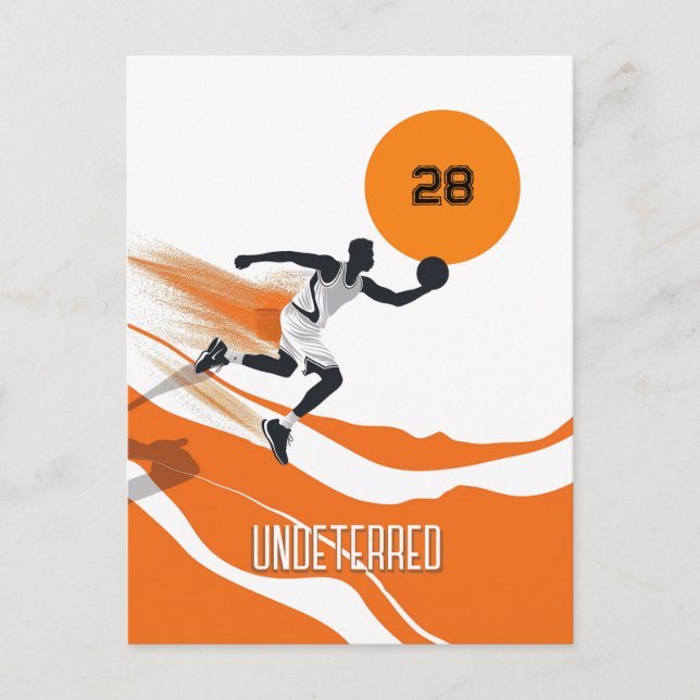 Orange basketboll vykort (Framsida)