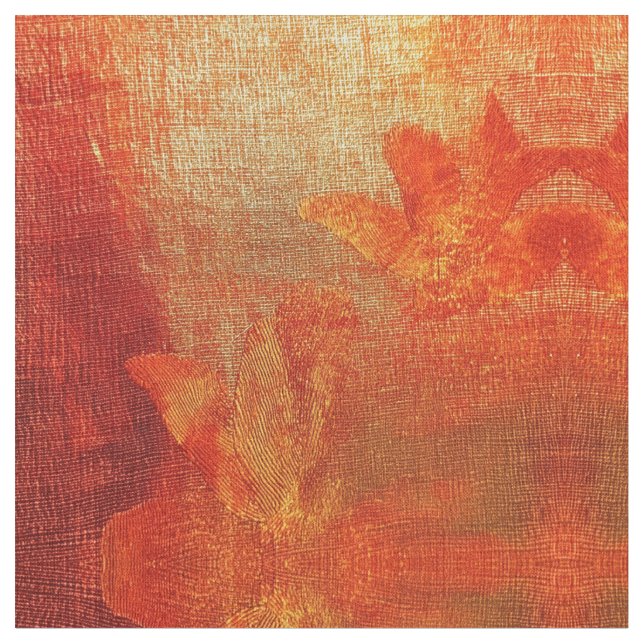 Orange Batik Tyg (Närbild)