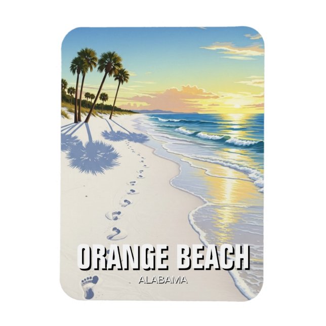 Orange Beach Alabama Travel Magnet (Vertikal)