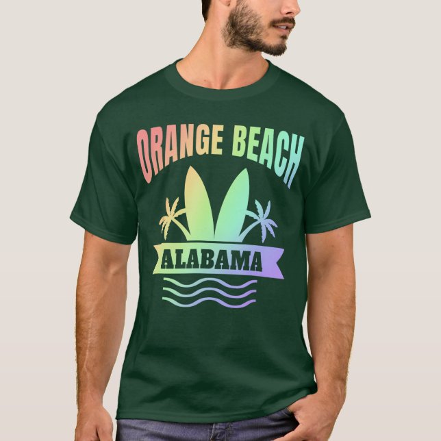 Orange Beach Alabama Vacation Souvenir T Shirt (Framsida)