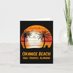 Orange Beach Bukt visar Alabama Vintage Sunset Re Kort