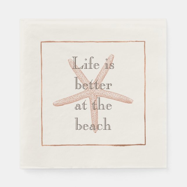 Orange Beach Starfish  Pappersservett (Framsidan)