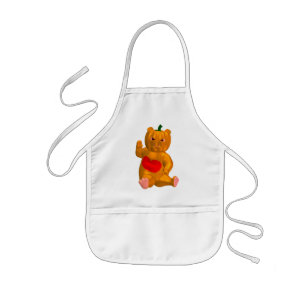 Orange Bear Barnförkläde